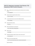 NAVTA Veterinary Assistant Test Review |743 Questions| With Correct Answers.