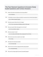 The Pact Rameck Questions & Answers Study Guide Questions and Correct Answers