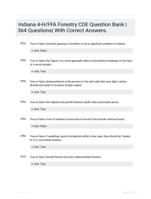 Indiana 4-H/FFA Forestry CDE Question Bank |364 Questions| With Correct Answers.