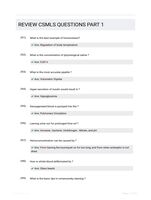 REVIEW CSMLS QUESTIONS PART 1