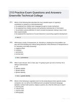 210 Practice Exam Questions and Answers- Greenville Technical College