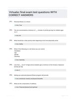 Virtualsc final exam test questions WITH CORRECT  ANSWERS