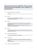 National Board Review (NBDHE): Pharmacology QUESTIONS AND ANSWERS 100% VERIFIED A+ GUARANTEED