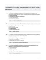 FEMA IS 700 Study Guide Questions and Correct Answers