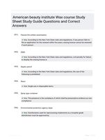 American beauty institute Wax course Study Sheet Study Guide Questions and Correct Answers