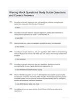 Waxing Mock Questions Study Guide Questions and Correct Answers