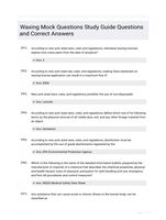 Waxing Mock Questions Study Guide Questions and Correct Answers