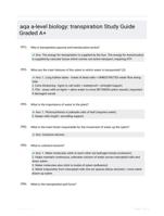 aqa a-level biology: transpiration Study Guide Graded A+