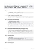 Fundamentals of Diverse Learners-WGU D096 |201 Questions| With Correct Answers.