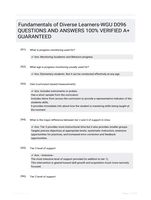 Fundamentals of Diverse Learners-WGU D096 QUESTIONS AND ANSWERS 100% VERIFIED A+ GUARANTEED