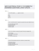 ABYC ELECTRICAL STUDY 2 119 CORRECTLY ANSWERED QUESTIONS LATEST UPDATE