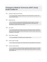 Emergency Medical Technician (EMT) Study Guide Graded A+