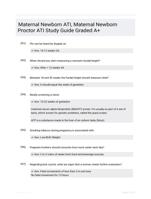 Maternal Newborn ATI, Maternal Newborn Proctor ATI Study Guide Graded A+