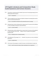 AP English Literature and Composition Study Guide Questions and Correct Answers