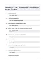 NFDN 1002 - UNIT 5 Study Guide Questions and Correct Answers