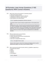 All Domains Jean Inman Questions |1183 Questions| With Correct Answers.