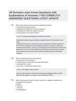 All Domains Jean Inman Questions with Explanations of Answers 1183 CORRECTLY ANSWERED QUESTIONS LATEST UPDATE