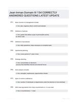 Jean Inman Domain III 154 CORRECTLY ANSWERED QUESTIONS LATEST UPDATE