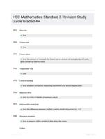 HSC Mathematics Standard 2 Revision Study Guide Graded A+