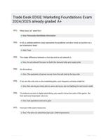 Trade Desk EDGE: Marketing Foundations Exam 2024/2025  already graded A+