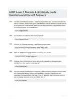 ARRT Level 1 Module 4 JKO Study Guide Questions and Correct Answers