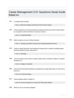 Career Management 3.01 Questions Study Guide Rated A+