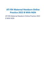 ATI RN Maternal Newborn Online  Practice 2023 B With NGN