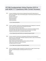 ATI RN Fundamentals Online Practice 2019 A with NGN |117 Questions| With Correct Answers.