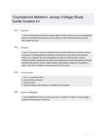 Foundations Midterm Jersey College Study Guide Graded A+