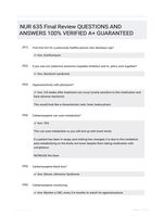 NUR 635 Final Review QUESTIONS AND ANSWERS 100% VERIFIED A+ GUARANTEED