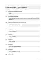 ICU Prophecy CV Answers pdf