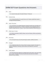 SHRM SCP Exam Questions And Answers