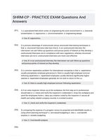 SHRM-CP - PRACTICE EXAM Questions And Answers