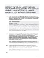 ULTIMATE ENPC EXAM LATEST 2023-2024 ACTUAL EXAM 150 QUESTIONS WITH CORRECT DETAILED ANSWERS (RANKED) ALREADY GRADED A+ 2024 with 100% correct answers