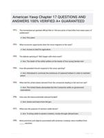 American Yawp Chapter 17 QUESTIONS AND ANSWERS 100% VERIFIED A+ GUARANTEED