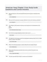 American Yawp Chapter 2 Quiz Study Guide Questions and Correct Answers