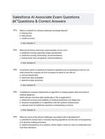 Salesforce AI Associate Exam Questions -Questions & Correct Answers