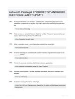 Ashworth Paralegal 77 CORRECTLY ANSWERED QUESTIONS LATEST UPDATE