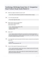 Cardiology (Strikingly Easy) Quiz 4- Congestive Heart Failure Study Guide Rated A+