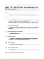 NFPA 1035 - Level 1 Study Guide Questions and Correct Answers