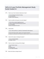 SAFe 6.0 Lean Portfolio Management Study Guide Graded A+