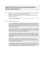 SNCOA LDR-303S Improving Organizations Study Guide Rated A+