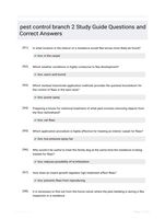 pest control branch 2 Study Guide Questions and Correct Answers