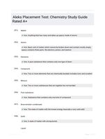 Aleks Placement Test: Chemistry Study Guide Rated A+