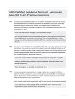 AWS Certified Solutions Architect - Associate SAA-C03 Exam Practice Questions