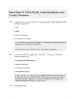 Next Step FL 5 P/S Study Guide Questions and Correct Answers