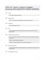 CSTU 101 - Exam 1 (Liberty U) -Walden  University 2024 EXAM WITH VERIIED  ANSWERS