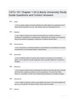 CSTU 101 Chapter 1-24 (Liberty University) Study Guide Questions and Correct Answers