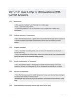 CSTU 101-Quiz 6-Chp 17 |13 Questions| With Correct Answers.