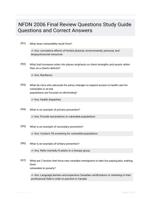 NFDN 2006 Final Review Questions Study Guide Questions and Correct Answers